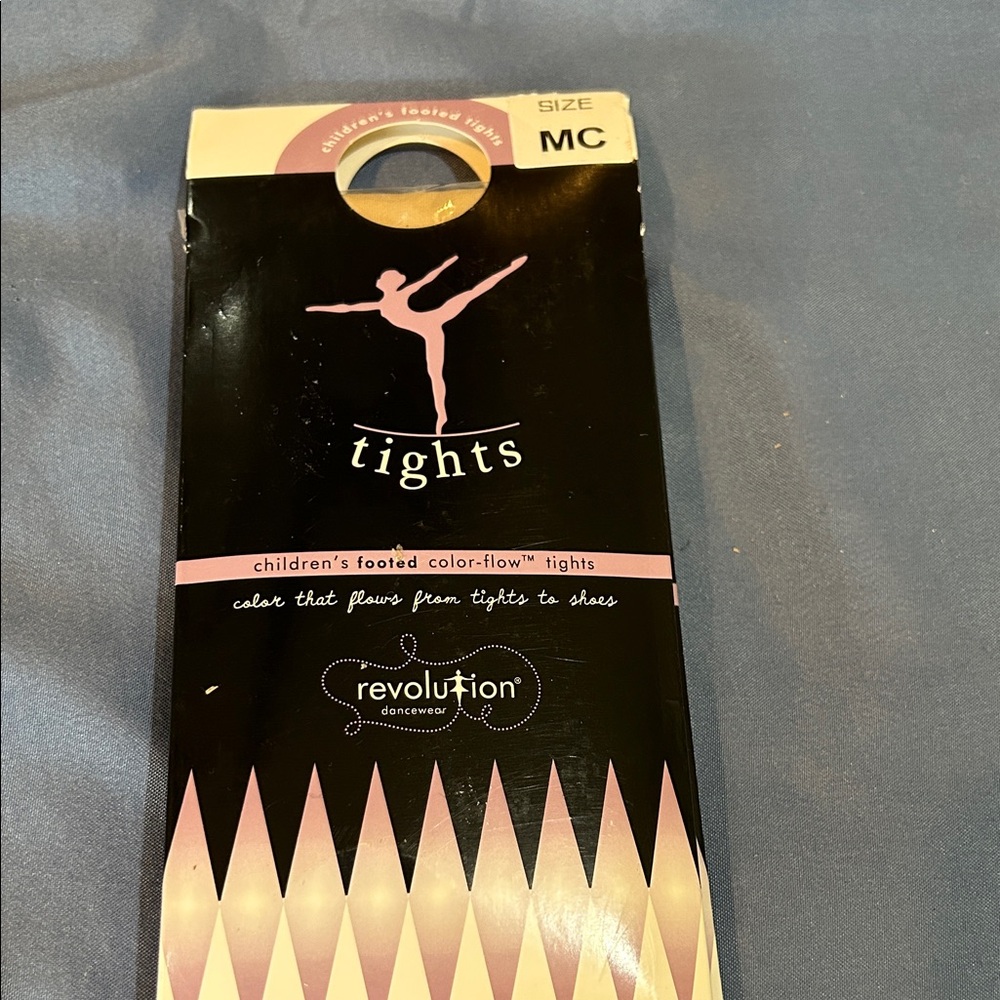 Revolution Kids Footed Tights Pink and Black